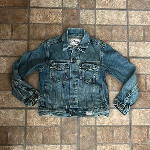 Abercrombie & Finch Jean Jacket Denim Distressed